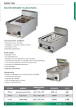 Baño María Eléctrico Cubeta GN 1/1 con Grifo de Vaciado Sobremesa Gama 700 - 400x700x290h mm 7024A EUTRON - Imagen 2