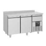 Mesa Refrigerada de Acero Inoxidable 2 Puertas Opacas 1400x700x850h mm MRGNF 14002+FRESH Corequip