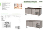 Mesa Refrigerada para Pastelería de Acero Inoxidable 2 Puertas Opacas 14 Bandejas 1500x800x850h mm MMRG150 INFRIMA - Imagen 2