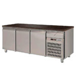 Mesa Refrigerada para Pastelería de Acero Inoxidable 2 Puertas Opacas 14 Bandejas 1500x800x850h mm MMRG150 INFRIMA