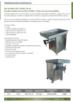 Picadora de Carne Boca 42 mm Acero Inoxidable 600x930x880h mm 1410 EUTRON - Imagen 2