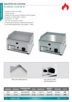 Plancha a Gas Placa Lisa Acero Rectificado Sobremesa 400x550x310h mm 1549 EUTRON - Imagen 2