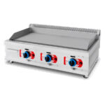 Plancha a Gas Placa Lisa Acero Rectificado Sobremesa 950x520x340h mm 1559 EUTRON