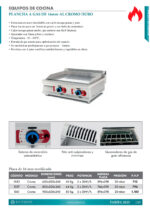 Plancha a Gas Placa Lisa Cromo Duro Sobremesa 950x520x340h mm 1561 EUTRON - Imagen 2