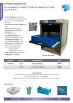 Lavavasos Industrial con Cesta 50 x 50 cm Altura Útil 300 mm 600x670x820h mm OBY500E EUTRON - Imagen 2