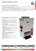 Tostador Vertical Eléctrico para Pan de Hamburguesa de Cinta con Temporizador 650x235x700h mm 1777 EUTRON - Imagen 2