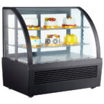 Vitrina Expositora Refrigerada para Pastelería Cristal Curvo 100 Litros 2 Estantes 705x472x687h mm RTW-100L-2 EUTRON