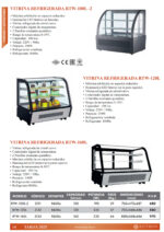 Vitrina Expositora Refrigerada para Pastelería Cristal Curvo 120 Litros 2 Estantes 880x568x686h mm RTW-160L EUTRON - Imagen 2