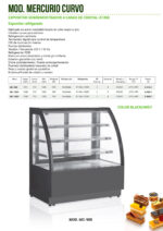 Vitrina Expositora Refrigerada para Pastelería Cristal Curvo sin Reserva 1500x750x1350h mm MC-1500 INFRIMA - Imagen 2