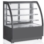 Vitrina Expositora Refrigerada para Pastelería Cristal Curvo sin Reserva 1500x750x1350h mm MC-1500 INFRIMA