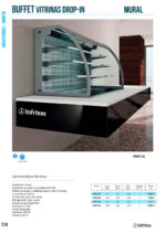 Vitrina Expositora Refrigerada para Pastelería Drop-In 5 Cubetas GN 1/1 3 Estantes 1780x635x1580h mm VMC1A4 INFRIMA - Imagen 2