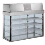 Vitrina Expositora Refrigerada para Pastelería Sobremesa 3 Cubetas GN 1/1 Cristal Recto 3 Estantes 1135x635x1150h mm VCI1 INFRIMA