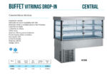 Vitrina Expositora Refrigerada para Pastelería Drop-In 3 Cubetas GN 1/1 Cristal Recto 3 Estantes 1135x635x1370h mm VCRB1 INFRIMA - Imagen 2