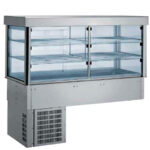 Vitrina Expositora Refrigerada para Pastelería Drop-In 3 Cubetas GN 1/1 Cristal Recto 3 Estantes 1135x635x1370h mm VCRB1 INFRIMA