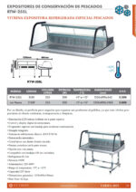Vitrina Expositora Refrigerada para Pescado Cristal Curvo 255 Litros 1250x890x1080h mm RTW-255L EUTRON - Imagen 2