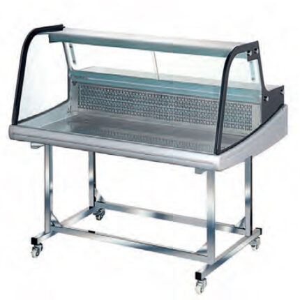 Vitrina Expositora Refrigerada para Pescado Cristal Curvo 255 Litros 1250x890x1080h mm RTW-255L EUTRON