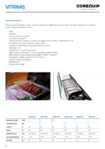 Vitrina Expositora Refrigerada para Tapas Cristal Curvo con 6 Bandejas GN 1/3 1566x410x250h mm VRGI 1P 6B Corequip - Imagen 2