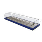Vitrina para Tapas Refrigerada Sobremesa 7 Bandejas GN 1/3x40 Cristal Curvo 1350x390x260h mm FANTASÍA150 INFRIMA