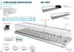 Vitrina para Tapas Refrigerada Sobremesa 10 Bandejas GN 1/3x40 Cristal Recto 1890x390x260h mm TAURUS200 INFRIMA - Imagen 2