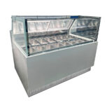 Vitrina Expositora de Congelación para Heladería Cristal Recto 10 Cubetas GN1/3 - 1200x1050x1250h mm ESK-QC120 EUTRON