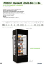 Vitrina Expositora Mixta para Helados y Postres 1 Puerta de Cristal 317 Litros 5 Estantes 750x780x2100h mm DR80 BT INFRIMA - Imagen 2