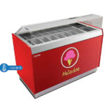 Vitrina Expositora de Congelación sin Reserva para Heladería 13+13 Cubetas Cristal Recto 1600x950x1200h mm VERSALLES26H INFRIMA