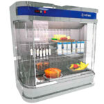 Vitrina para Mariscos, Tapas y Aliños de Sobre Mostrador 215 Litros 2 Puertas de Cristal 2 Estantes 1000x500x1130h mm VORTEX100 INFRIMA