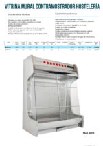 Vitrina para Mariscos, Tapas y Aliños de Sobre Mostrador 294 Litros 2 Puertas de Cristal 2 Estantes 1000x500x1130h mm ELITE100 INFRIMA - Imagen 2