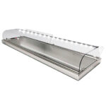 Vitrina para Tapas Refrigerada Sobremesa 10 Bandejas GN 1/3x40 Cristal Curvo 1890x390x260h mm ATENEA200 INFRIMA