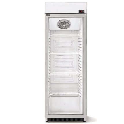 Armario Expositor Refrigerado 1 Puerta de Cristal 4 Estantes 348 Litros Gama EVR-620-ES 620x578x1970h mm EVR-620-ESC Docriluc