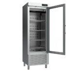 Armario Expositor Refrigerado Acero Inoxidable 1 Puerta de Cristal 4 Estantes 500 Litros Gama 500/1000L 687x700x2060h mm AEX500 T/F Infrico - Imagen 3