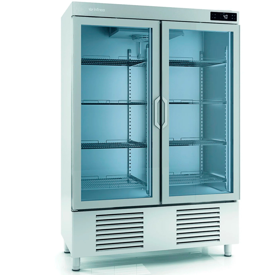 Armario-Expositor-Refrigerado-Acero-Inoxidable-2-Puertas-de-Cristal-8-Estantes-1110-Litros-Gama-500-1000L-1385x700x2060h-mm-AEX1000-T-F-Infrico.jpg Armario Expositor Refrigerado Acero Inoxidable 2 Puertas de Cristal 8 Estantes 1110 Litros Gama 500/1000L 1385x700x2060h mm AEX1000 T/F Infrico - Imagen 1