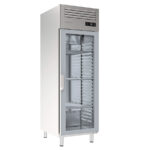 Armario Expositor de Congelación Acero Inoxidable GN 2/1 - 1 Puerta de Cristal 4 Estantes 560 Litros Gama 700/1400L 687x794x2130h mm AGB701 BT CR Infrico