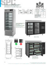 Mesa Refrigerada SuperCooler de 0º a -8º Negro 440 Litros 2 Puertas de Cristal 6 Estantes Gama SPC 1475x700x1187h mm SPC1470B Infrico - Imagen 3