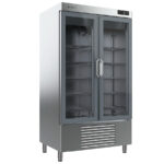 Armario Expositor Refrigerado para Pastelería Acero Inoxidable 2 Puertas de Cristal 6 Estantes 895 Litros Gama 400/900L 1124x775x2060h mm AN 902 CR INFRICO