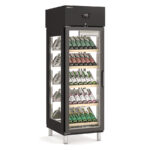 Armario Expositor Refrigerado para Vinos en Negro 1 Puerta de Cristal 60 Botellas Gama TERROIR PASS 1370x865x1995h mm PSTH-751 Docriluc