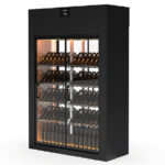 Armario Expositor Refrigerado para Vinos en Negro 2 Puertas de Cristal 1520x640x2300h mm DVN-23-2P-PT Docriluc