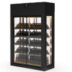 Armario Expositor Refrigerado para Vinos en Negro 2 Puertas de Cristal 1520x640x2300h mm DVNP23-2P-PT Docriluc