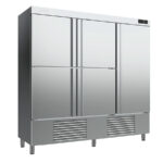 Armario Refrigeración Acero Inoxidable 5 Puertas Opacas 9 Estantes 1730 Litros Gama 1600L 2081x700x2060h mm AN1605 T/F Infrico