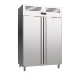 Armario Refrigeración Acero Inoxidable GN 2/1 - 2 Puertas Opacas 6 Estantes 1240 Litros Gama 700/1400L 1385x794x2130h mm AGB1402 Infrico