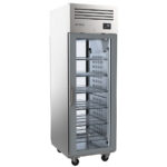 Armario Refrigerado Acero Inoxidable 2 Puertas de Cristal Pasantes 6 Estantes 565 Litros Gama 700/900/1400L 687x960x2130h mm AGB 701 PDCR Infrico