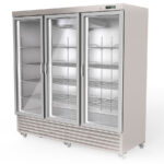 Armario Refrigerado Acero Inoxidable 3 Puertas de Cristal 20 Estantes 2197 Litros Gama US RANGE DUPRG 2035x845x2145h mm DUPR-82G Docriluc
