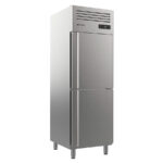 Armario de Congelación Acero Inoxidable GN 2/1 - 2 Puertas Opacas 3 Estantes 560 Litros Gama 700/1400L 687x794x2130h mm AGB702 BT Infrico