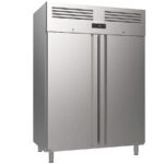 Armario de Congelación Acero Inoxidable GN 2/1 - 2 Puertas Opacas 6 Estantes 1120 Litros Gama 600/1300L 1385x794x1989h mm AGB1302 BT Infrico