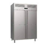 Armario Refrigerado Acero Inoxidable GN 2/1 - 4 Puertas Opacas 6 Estantes 1240 Litros Gama 700/1400L 1385x794x2130h mm AGB1404 Infrico
