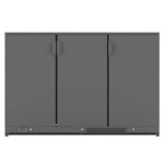 Armario Refrigerado Negro 3 Puertas Opacas 2 Estantes 330 Litros Gama ERV 1350x510x920h mm ERV 35 PP Infrico