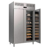 Armario de Congelación para Pastelería 600x400 Acero Inoxidable 2 Puertas Opacas 36 pares de Guías 1240 Litros Gama 700/1400L 1385x794x2130h mm AGB1402 BT PAST Infrico - Imagen 3