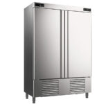 Armario Mixto Acero Inoxidable GN 1/1 - 2 Puertas Opacas 6 Estantes 650 Litros Gama SLIM 974x695x2100h mm AGN602 MX Infrico