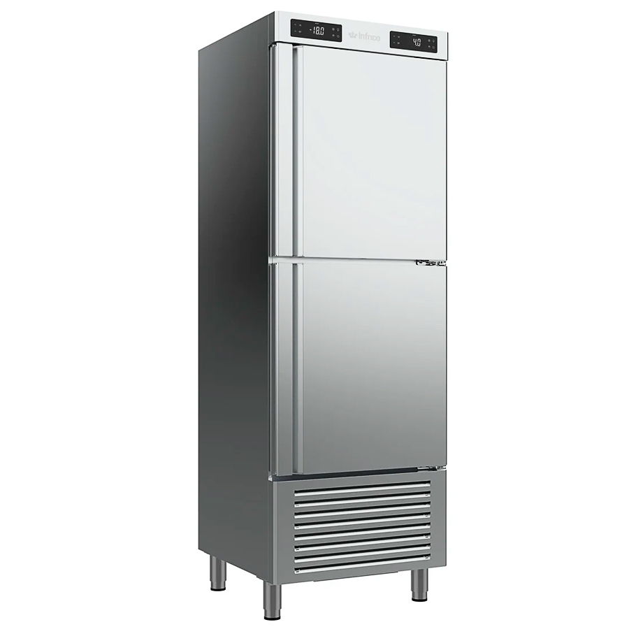 Armario-de-Congelacion-Acero-Inoxidable-Mixto-4-Puertas-Opacas-6-Estantes-480-Litros-Gama-500-1000L-687x700x2060h-mm-AN502-MX-Infrico.jpg Armario de Congelación Acero Inoxidable Mixto 2 Puertas Opacas 3 Estantes 480 Litros Gama 500/1000L 687x700x2060h mm AN502 MX Infrico - Imagen 1