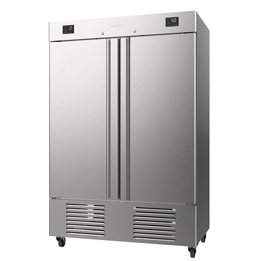 Armario-de-Congelacion-y-Refrigeracion-Acero-Inoxidable-2-Puertas-Opacas-6-Estantes-1220-Litros-Gama-AN-GN-2-1-1384x796x2112h-mm-AN-49-MX-Infrico.jpg Armario Mixto Acero Inoxidable 2 Puertas Opacas 6 Estantes 1220 Litros Gama AN GN 2/1 - 1384x796x2112h mm AN 49 MX Infrico - Imagen 1
